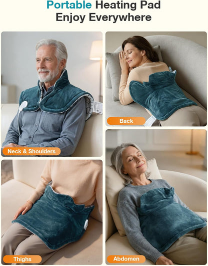 ALLJOY Graphene-Infused Heating Pad for Neck and Shoulders and Back
