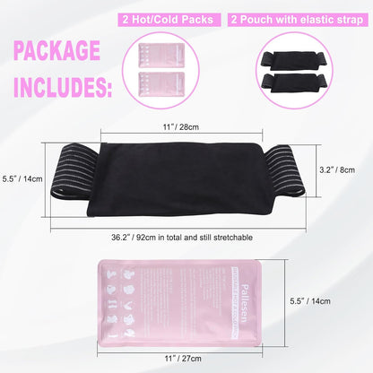 Pallesen Ice Packs for Injuries Reusable, Knee Ice Pack Wrap,Reusable Gel Hot Pack & Cold Pack Compress for Pain Relief,Rehabilitation, Flexible Therapy, for Knee, Back, Neck, Wrist, Ankle Pink