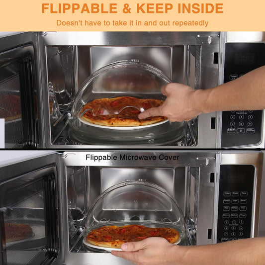 LOPEZTEK Flippable Microwave Splatter Cover for Food