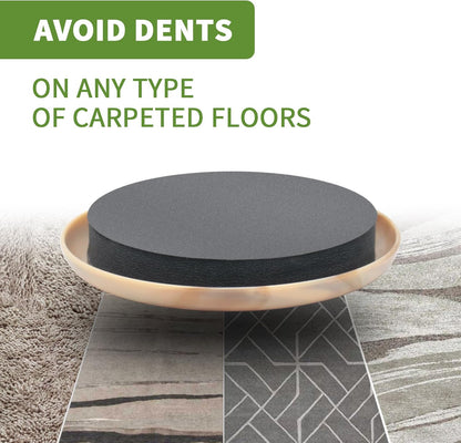 Furniture Sliders for Carpet 8 PCS - 3 1/2" Beige | Furniture Moving Sliders, Chair Leg Floor Protectors, Carpet Sliders for Furniture - Move Your Furniture Easily & Safely