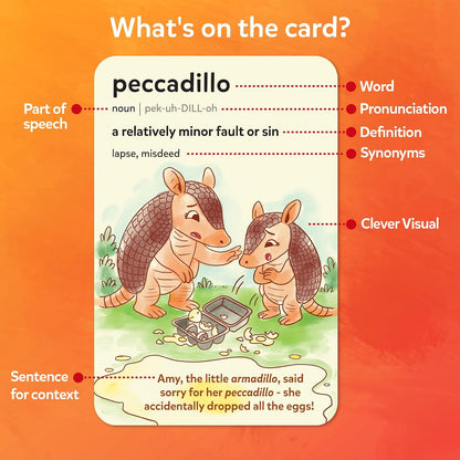 Skillmatics Vocabulary Flash Cards, SAT Prep – Wordables Level 3 | Screen-Free, Spelling Game, Learn 100 words with Wordplay, Visuals, & Soundplay, Learning Gift for Ages 8, 9, 10 & Up