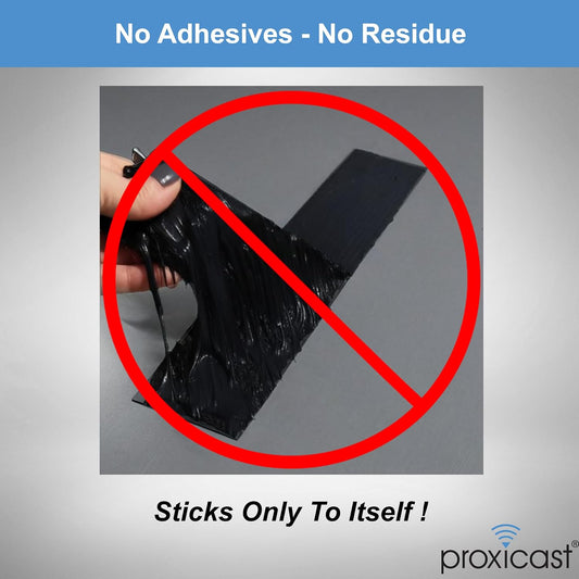 Proxicast Self Fusing Silicone Tape Waterproof - 1.5" x 15' Roll - Black | 30 mil Thick Weatherproof Rubber Coax Tape for Antennas, Electrical Wires, Pipe Leaks, Emergency Repairs - ANT-900-002