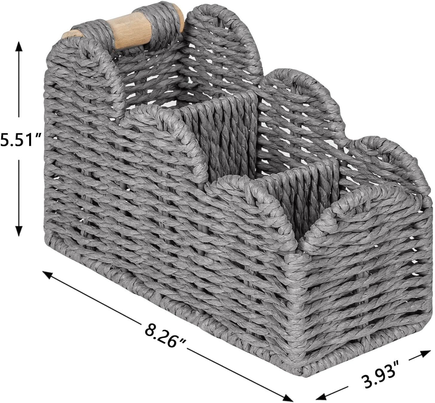 CubesLand Bedside Table Desk Organizer Caddy, Remote Pen&Pencil Holder Cup | Makeup Brush Holder w/Scalloped Perfect for Home, Office Desk, Living Room Table Decor, 3 Slots Neutral