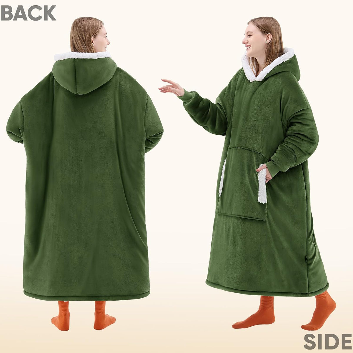 yescool Wearable Blanket Hoodie as Christmas Birthday Gifts for Women Mom - Colors B