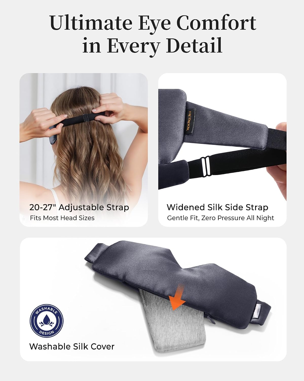 Heated Eye Mask for Dry Eyes, USB Powered Silk Warm Compress for Eyes