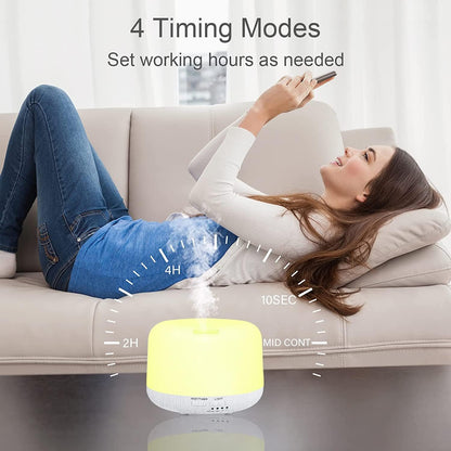 300ML Remote Control Air Diffusers for Essential Oil, Aroma Ultrasonic Scent Diffuser, Aromatherapy Humidfier Diffuser, 7 Color Changing LED Light, Auto-Off, Timer for Home, Room, Office, Kids