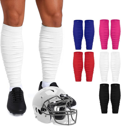 Zando Leg Compression Sleeves for Men – Football Shin Guard Grip Pre Cut Soccer Socks For Calf Support Muscle Recovery