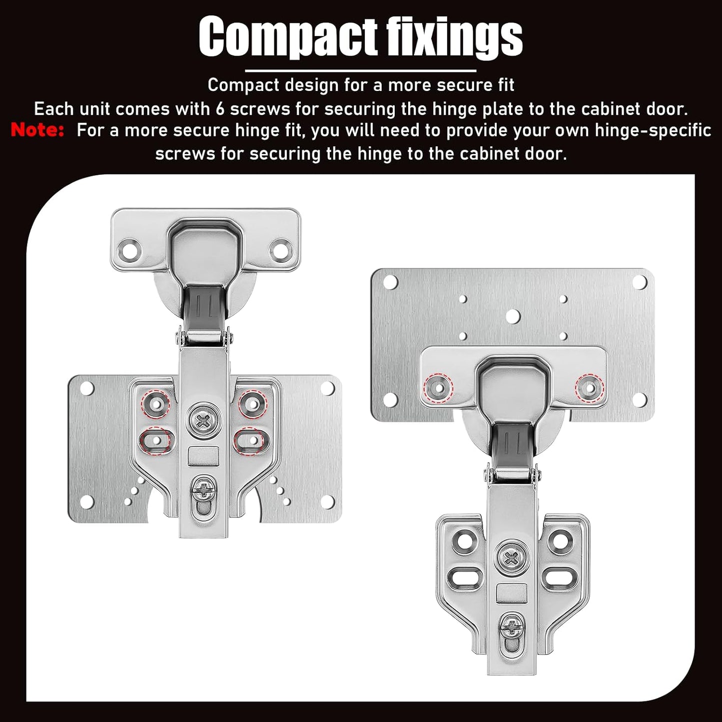 20 PCS Upgraded Cabinet Hinge Repair Plate Kit Thickened by 0.7 mm Stainless Steel Hinge Repair Brackets Kit Metal Hinges Repairs Fixing Plates with Screw for Kitchen Cupboard Door Locker Cabinet Door