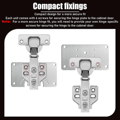 20 PCS Upgraded Cabinet Hinge Repair Plate Kit Thickened by 0.7 mm Stainless Steel Hinge Repair Brackets Kit Metal Hinges Repairs Fixing Plates with Screw for Kitchen Cupboard Door Locker Cabinet Door