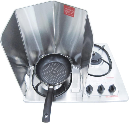 Splatter Guard for Cooking - Grease Splatter Screen - 4 Sided Splatter Guard Compact Type - Stainless Steel - Unfold 33.26 in x 14.17 in - Fold 8.26 in x 14.17 in x 0.86 in