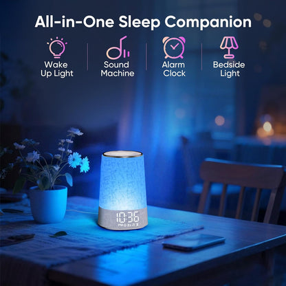 AFEXOA Sunrise Alarm Clock Wake Up Light with 30 Soothing Sounds