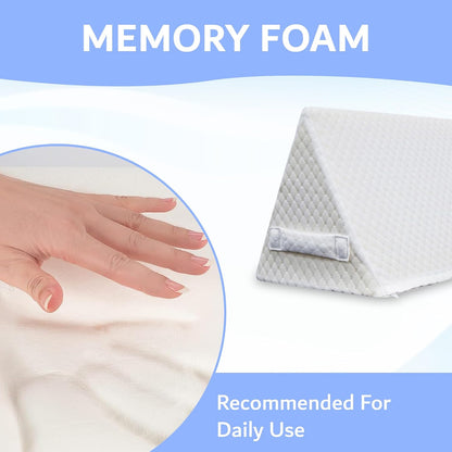 Triangle Foot Pillow - Optimal Restful Sleep Blanket Elevation Wedge Pillow, Comfortable Sleep Leg Pillow, Ankle Support Pillow, Recommended for Back/Knee/Hip Pain