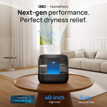 DREO 4L Humidifiers for Bedroom, 36H Runtime, 28 dB Quiet, HM311