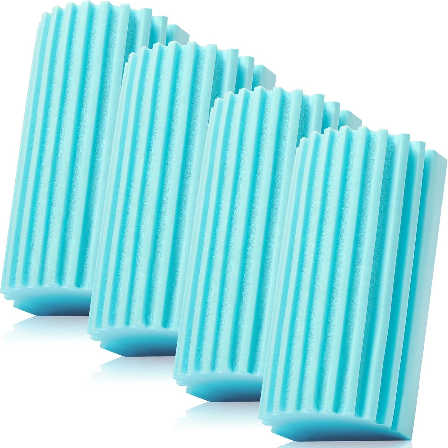 4 Pack Damp Dusting Sponge Duster, Grey Dust Cleaning Sponge, Reusable Household Cleaning Sponge Tool for Blinds, floorboards, Fan Blades, Vents, Glass, Railings, Mirrors