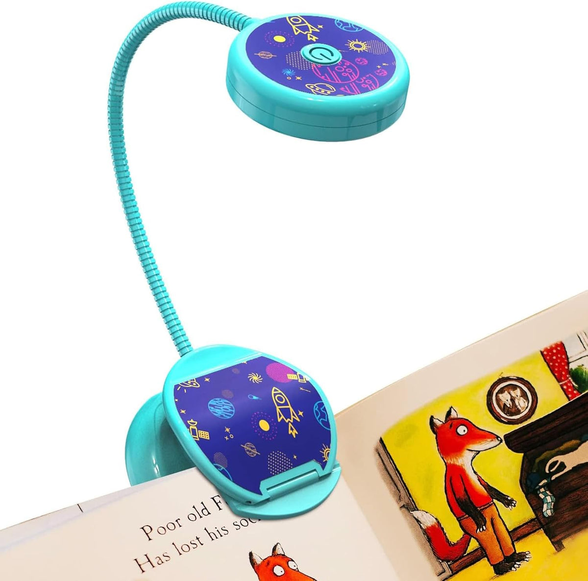 Vekkia Cute Rechargeable Book Light Eye-Care Clip on Lights (Rose Red)