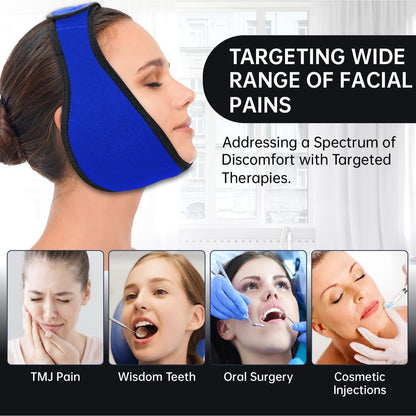 Wisdom Teeth Ice Pack Head Wrap Jaw Face Ice Pack with 4 Gel Packs