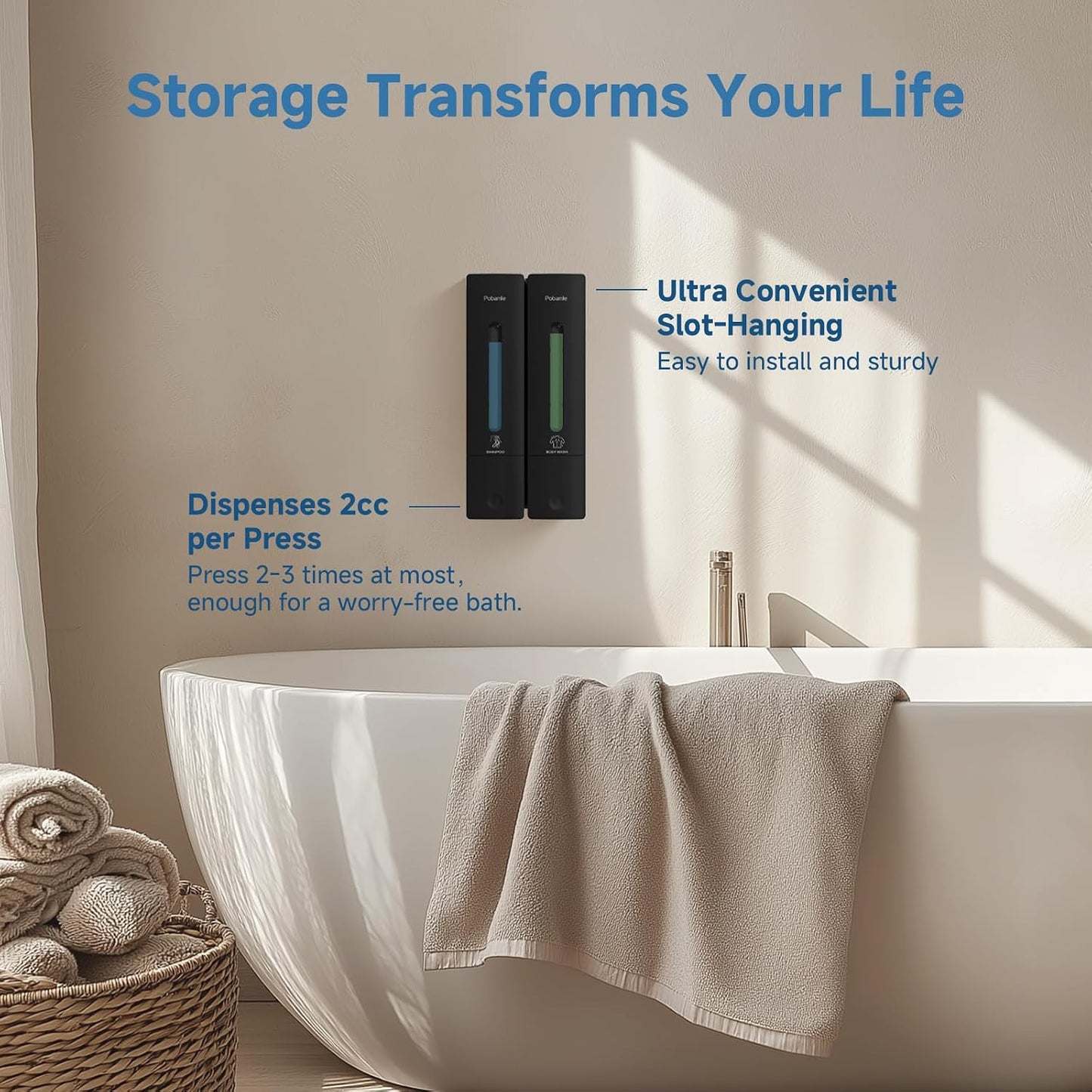 Shampoo and Conditioner Dispenser - Shower Soap Dispenser Wall Mounted No Drill - Shampoo Conditioner Body Wash Dispenser 3 Chamber - Easy Install for Bathroom Hotel Black 1200ml