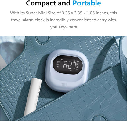 Vibrating Alarm Clock Rechargeable Battery Operated Cordless & Dual Alarms | Bed shaker for Under Pillow, Travel-friendly, Weekday/weekend Mode, Perfect for Heavy Sleepers & Hearing-impaired