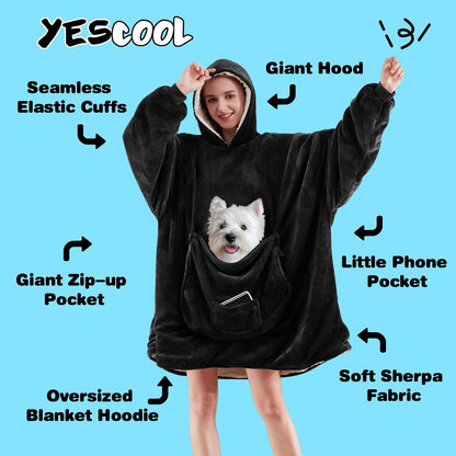 yescool Wearable Blanket Hoodie as Christmas Birthday Gifts for Women Mom - Colors B