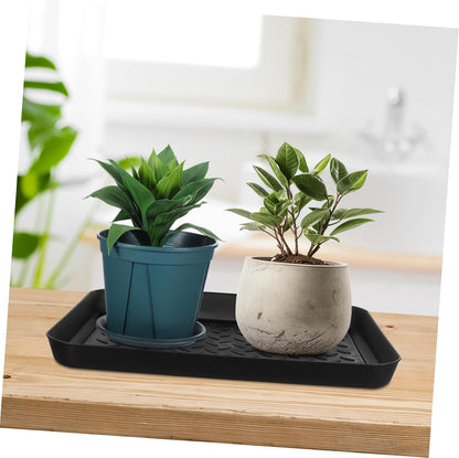 2 Pack Boot Trays for Entryway Indoor Shoe Tray with Raised Edge 13.97X10.82X1.18In Waterproof Mud Mat for Floor Protection Wet Shoe Storage