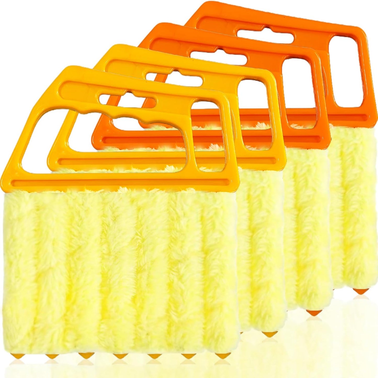 AOCEAN 2 Pcs Blind Cleaner Duster Tool, 7-Finger Dusting Cleaner Tool for Window & Air Vent, Washable Handheld Microfiber Duster Brush for Blinds Dust Dirt
