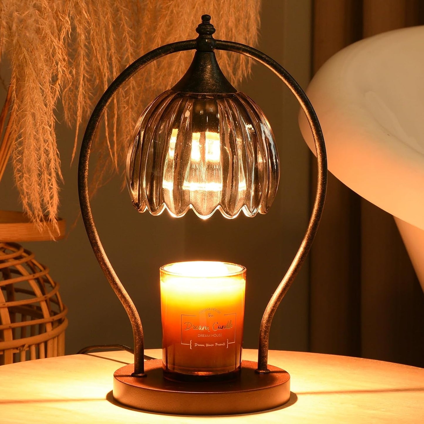 GOODBUY Candle Warmer Lamp with Timer Dimmable: Electric Candle Warmer Birthday Gifts for Women Mom - Candle Lamp Warmer House Warming Gifts New Home Decor - Wax Warmer for Jar Candles with 2 Bulbs