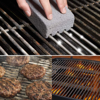 Grill Stone Cleaning Brick Cleaner Block for Griddle Stove, 3Pack | Removes Grease, Lightweight & Multi-Purpose, Simple Operation, Pumice Stone Cleaner for Flat Top Cookers, Gas, Racks