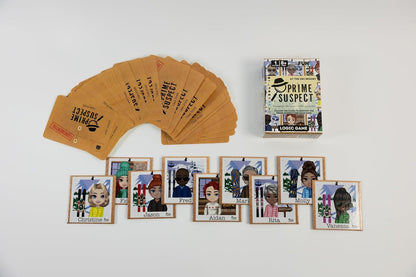 Prime Suspect Logic Game with 45 Case Cards | Single Player or Group Play | Ages 8+ | Compact Brain Teaser Game | Detective Game (Prime Suspect: Original)
