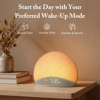 HOUSBAY Sunrise Alarm Clock with Bluetooth Speaker & Radio