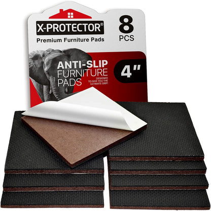 X-PROTECTOR Non Slip Furniture Pads – 24 pcs Premium Furniture Grippers 2"! | Best Self Adhesive Rubber Feet Furniture Feet – Ideal Non Skid Furniture Pad Floor Protectors – Keep Furniture in Place!