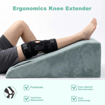 Leg Elevation Pillows for After Surgery, Memory Foam Knee Pillow for Knee Replacement Surgery, Leg Pillow Surgery Recovery Equipment for Sciatica Lower Back Hip Ankles