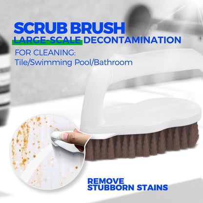 Holikme 7 Pack Cleaning Brush Scrub Brush Kitchen Brush for Floor,Green | Deep Cleaning Brush Set, Scrub Pads with Scraper Tip for Pool Walls, Bathroom, Grout, Floor, Bike, Tub, Shower