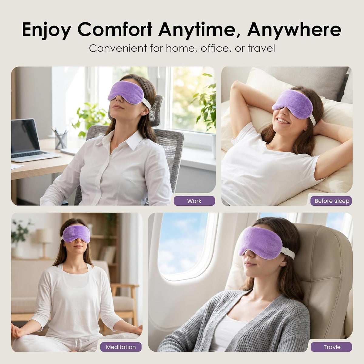 MORLIDEN Heated Eye Mask for Dry Eyes & Stye - Microwavable Warm Compress