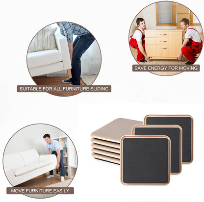 Furniture Sliders, 8 Pcs 3 1/2'' Furniture Sliders Pads for Hardwood Floors, Chair Legs Floors Protectors, Reusable Round Glides Glider, Heavy Duty Furniture Movers Sliders | Chair Legs Floors Protectors, Reusable Round Glides Glider, Heavy Duty