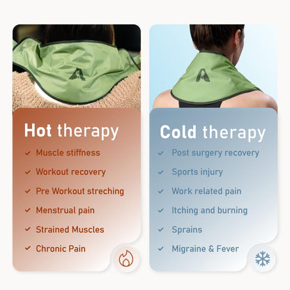 Flexible Neck Ice Pack Wrap, Soft Gel Ice Pack for Pain Relief, Hands-Free, Cervical Recovery (8" x 23") - Purple