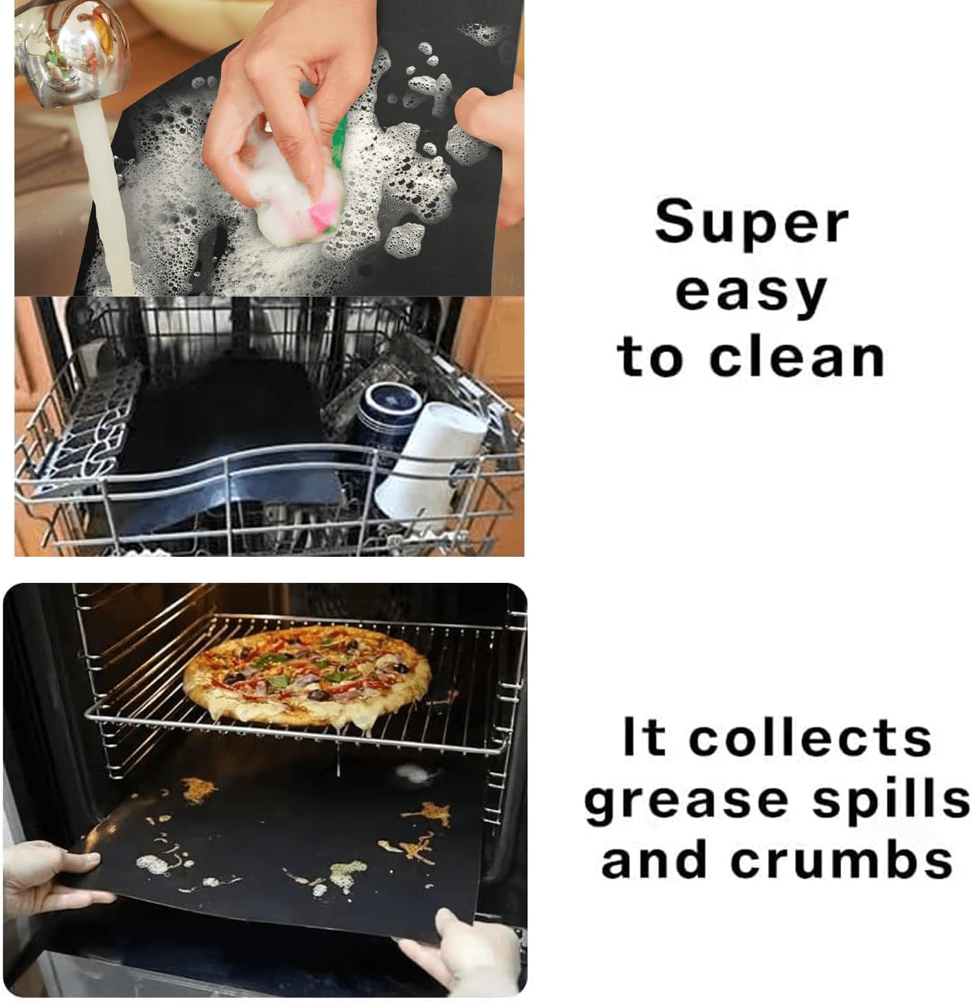 4 Pack Air Fryer Liners Reusable for Cuisinart Air Fryer TOA-70NAS | Non-stick, BPA Free, Heat Resistant up to 480°F, Easy to Clean, 12"x12" Oven Liners for Emeril Lagasse Air Fryer 26 QT