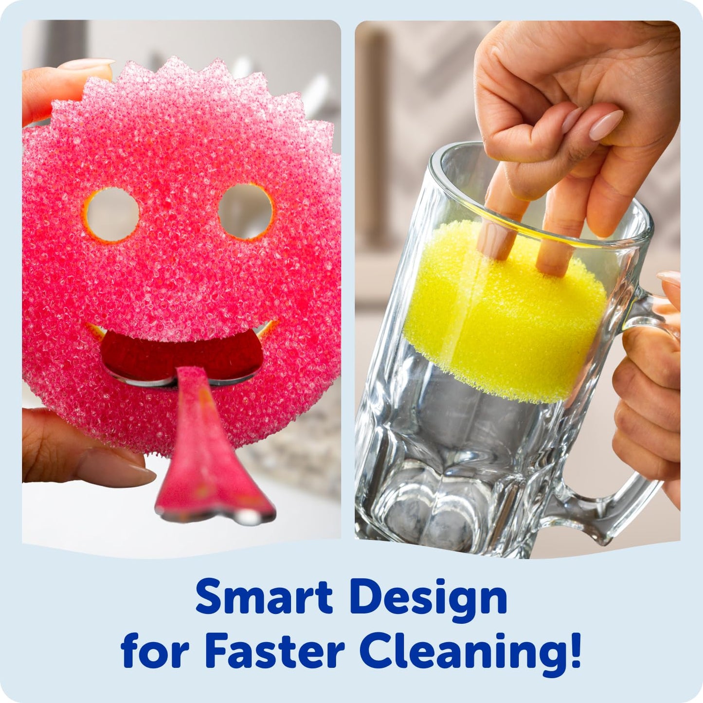 Scrub Daddy Sponges + Household Cleaning Supplies Bundle - PowerPaste Cleaning Putty, Tangerine Clean, PowErase Gel All Purpose Cleaner & Scrub Mommy (3 Pastes & 3 Sponges)