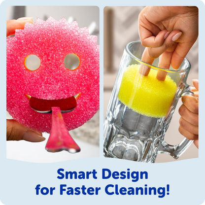 Scrub Daddy Sponges + Household Cleaning Supplies Bundle - PowerPaste Cleaning Putty, Tangerine Clean, PowErase Gel All Purpose Cleaner & Scrub Mommy (3 Pastes & 3 Sponges)
