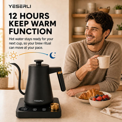 Gooseneck Electric Kettle with ±1℉ Temperature(104-212F) Control 1.0L