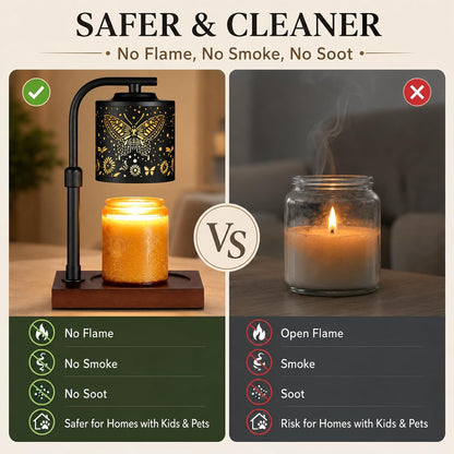 Candle Warmer Lamp Adjustable Height Dimmable for Jar Candles Hummingbird