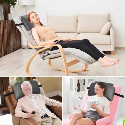 Head Recliner Pillow Adjustable Shredded Memory Foam Headrest Pillows for Recliner Chairs,Non-Slip Velvet Cushion for Pain Relief Neck Support Pillow for Travel Home Sofa Armchair with Zipper Cover