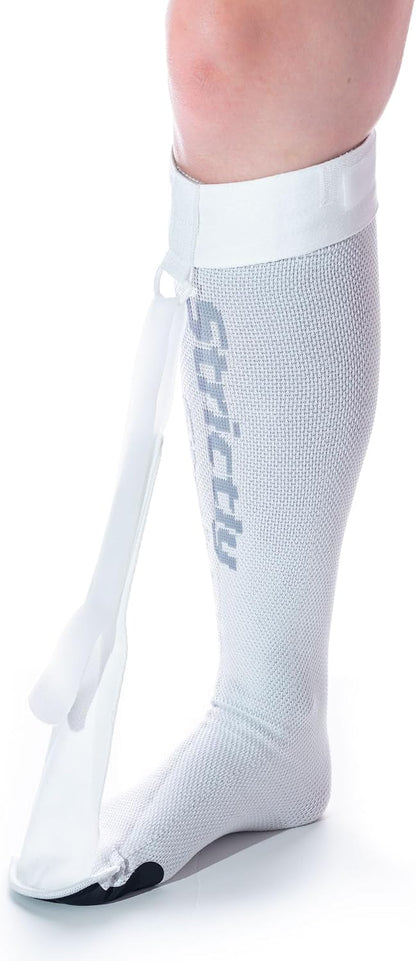 White Strap Sock for Plantar Fasciitis, Achilles Tendonitis, Tight Calves (1 Regular)
