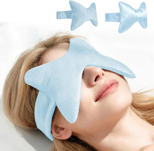 Microwavable Sinus Mask,Warm Cold Compress Eye Mask | For Dry Eyes,Weighted Eye Mask,Face Heating Pad for Migraine and Sinus Pressure Relief,Relaxation,Travel,Home and Office Use