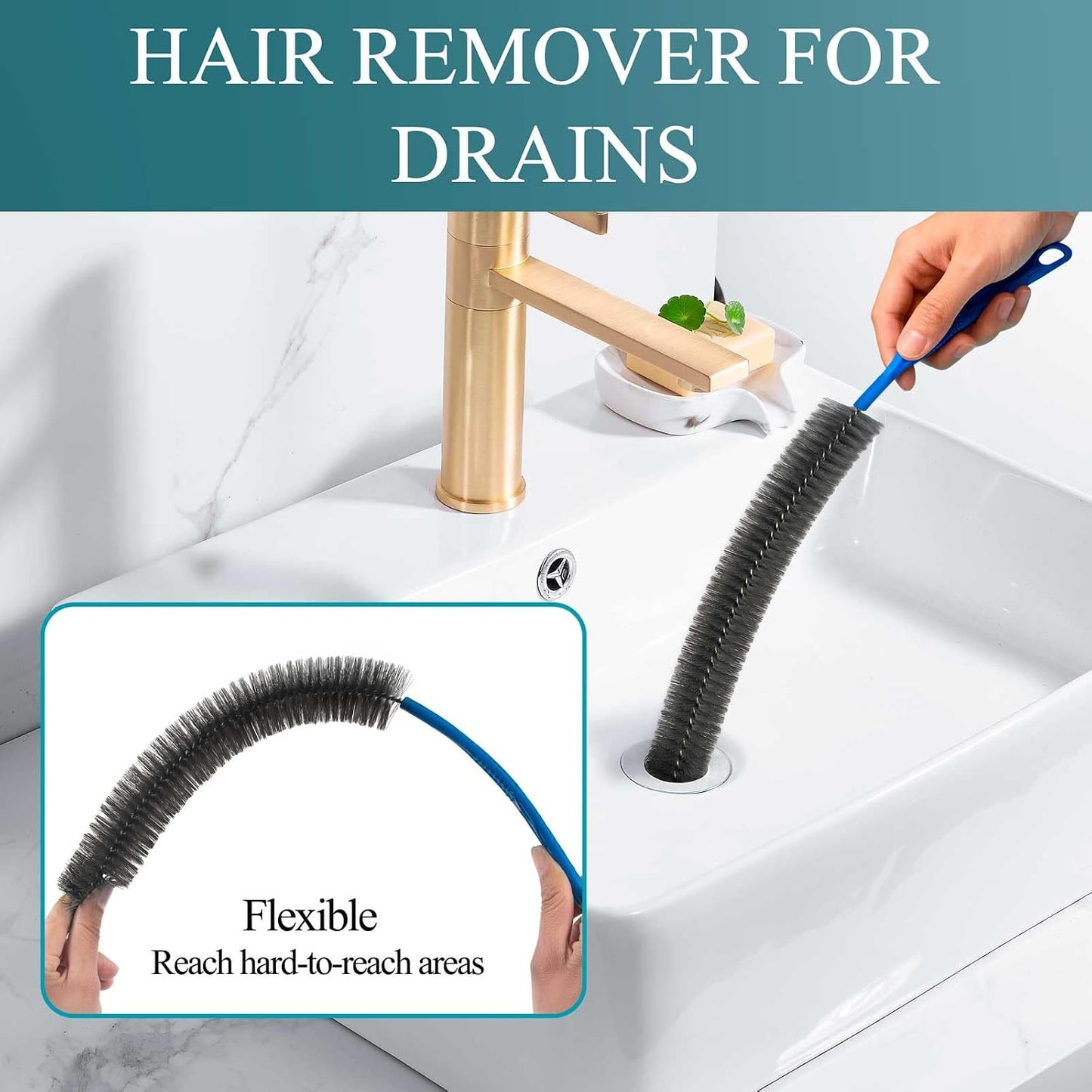 Dryer Vent Cleaner Brush, Drain Brush AC Fan Refrigerator Appliance Brush | 9/15/30 Inch Brush, Improves Efficiency, Durable Nylon Bristles, Easy to Clean Store, Fire Prevent, For Drain Flies