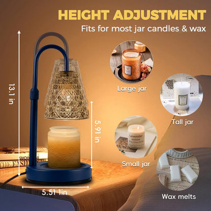 Candle Warmer Lamp with Timer Dimmable, Wax Melt Warmer, Black