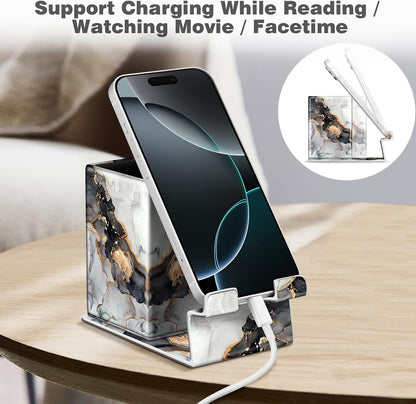 FINTIE Pencil Holder With Phone Stand, Eyeglasses Holder, Desktop Organizer | Nightstand Glasses Holder, Desktop Organizer, For Remote/Pen Storage, Office Supplies Case, Home Decor