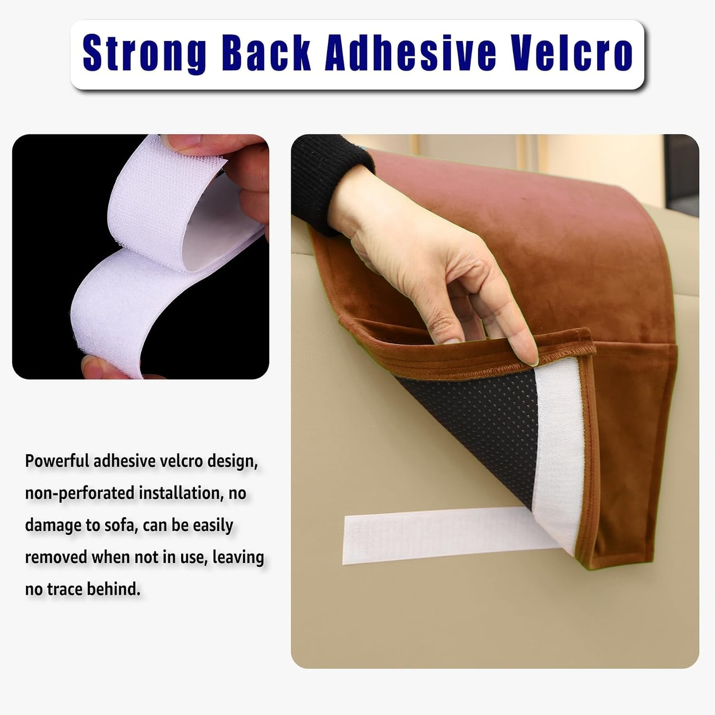Adjustable Headrest Pillow for Recliners and Armchairs - Non-Slip Velvet Cushion for Neck Support and Pain Relief (Gray)