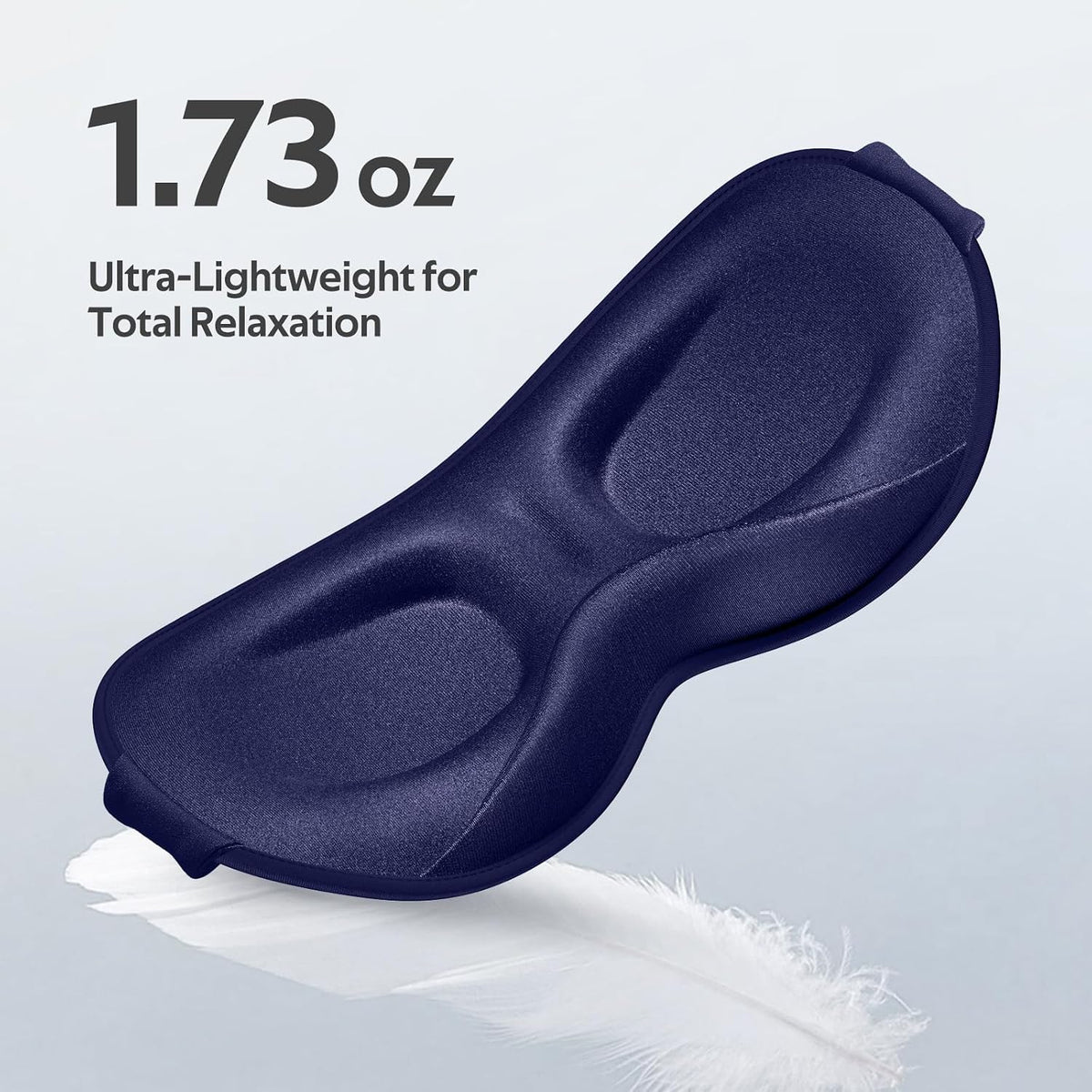 Vynix® Sleep Mask for Men Women - 100% Blackout Eye Masks for Sleep - 3D Soft Sleeping Mask for Side Sleepers - Zero Pressure Lash Extensions Eye Cover Shade for Airplane Travel Essentials, Black