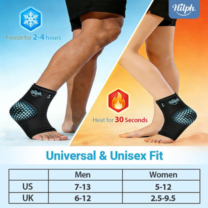 Hilph Plantar Fasciitis Recovery Kit with Foot Ice Pack Wrap & Massage Ball