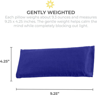 4-Pack Unscented Sateen Eye Pillows, Low-Luster, 9’’ x 4’’ Flaxseed Weighted Eye Mask for Sleeping, Hot or Cold Therapy for Relaxation, Migraine, and Headache, Assorted